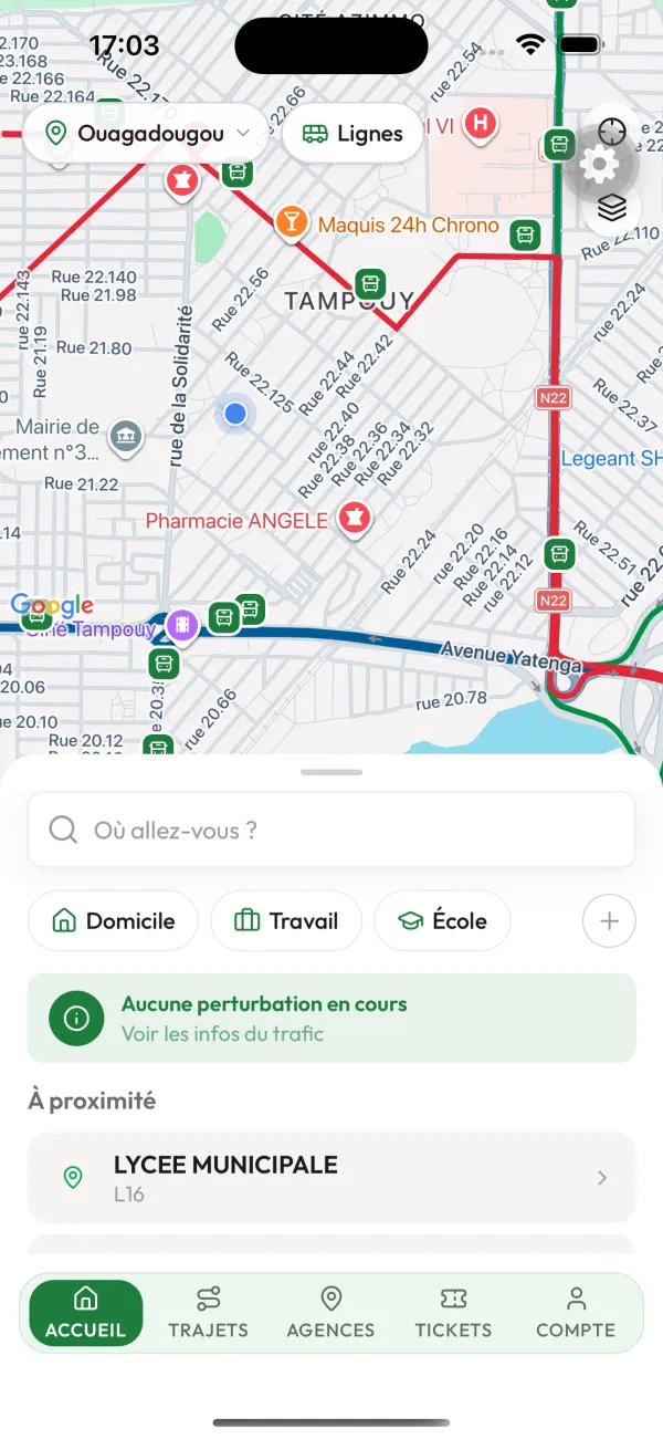 SOTRAGO - Planification de trajets en bus